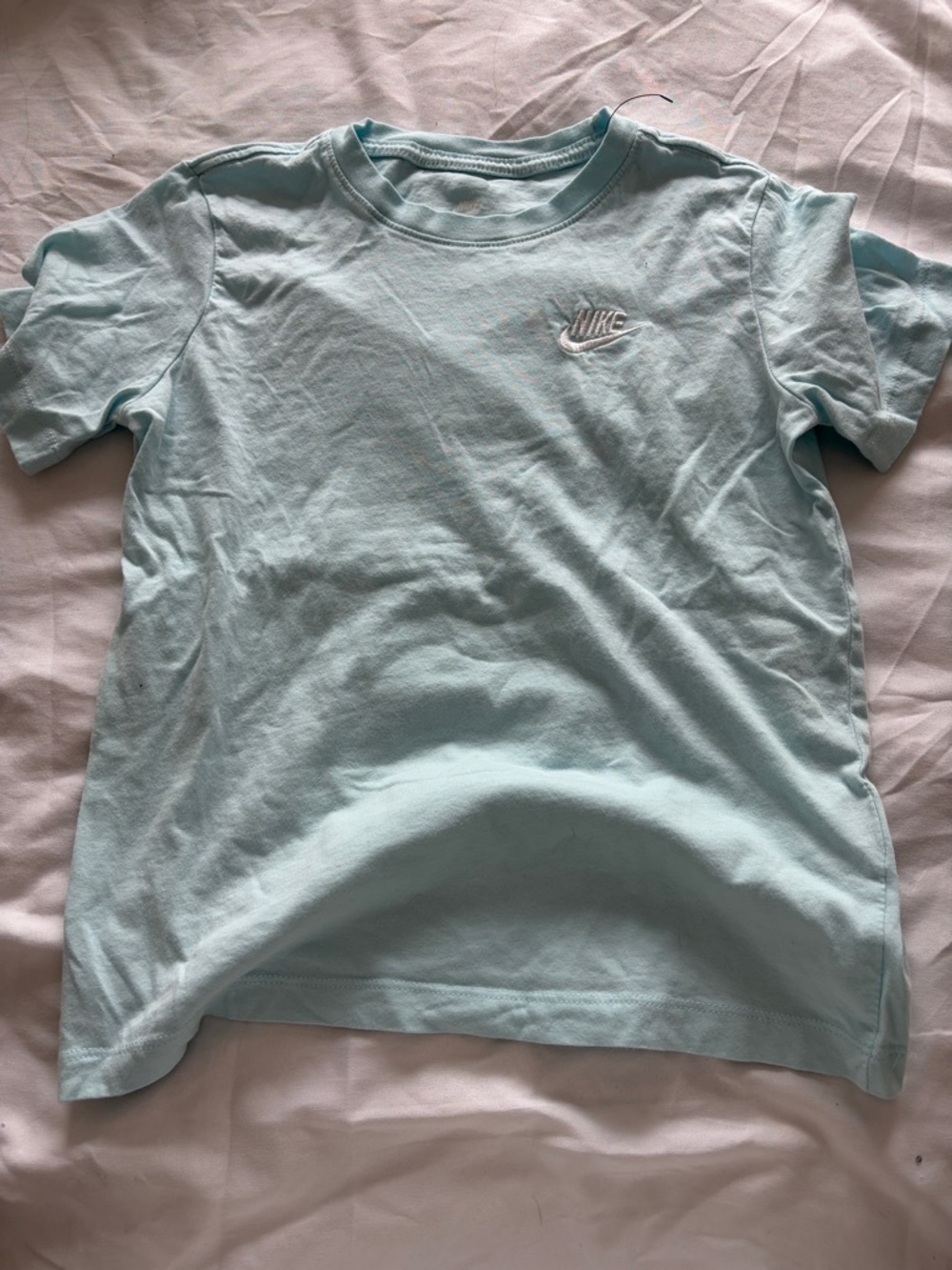 Nike Kids Light Aqua Logo Short Sleeve Tee